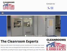 Tablet Screenshot of cleanroomsbyunited.com